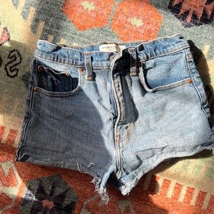 Abercrombie mom short high rise jean shorts